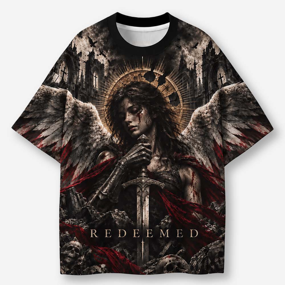 Fallen Blade Eco Oversized Graphic Tees · GRS Certified