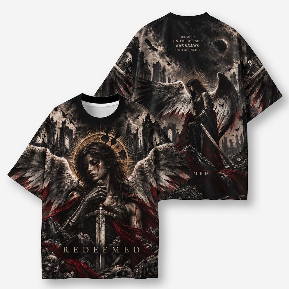 Fallen Blade Eco Oversized Graphic Tees · GRS Certified