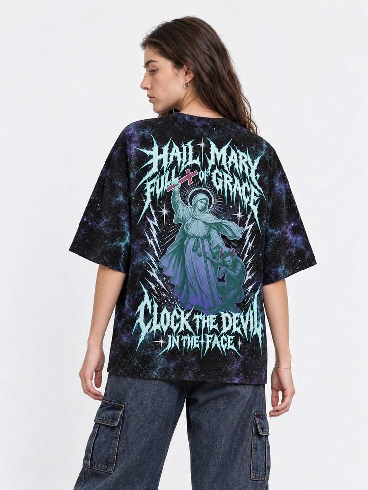 Aqua Duel Eco Oversized Graphic Tees · GRS Certified