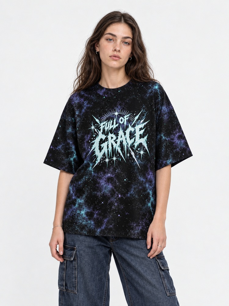 Aqua Duel Eco Oversized Graphic Tees · GRS Certified