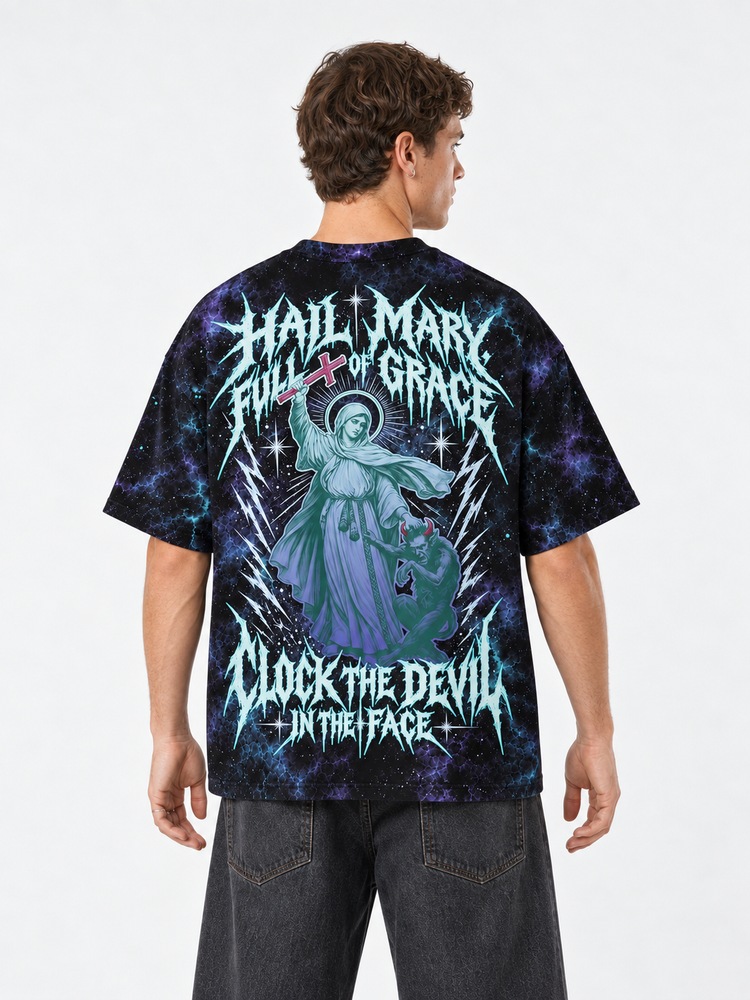 Aqua Duel Eco Oversized Graphic Tees · GRS Certified