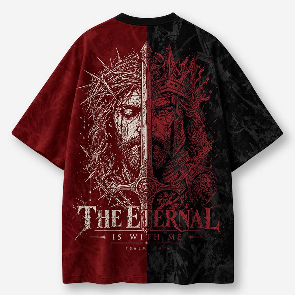 Crimson Divide Eco Oversized Graphic Tees · GRS Certified