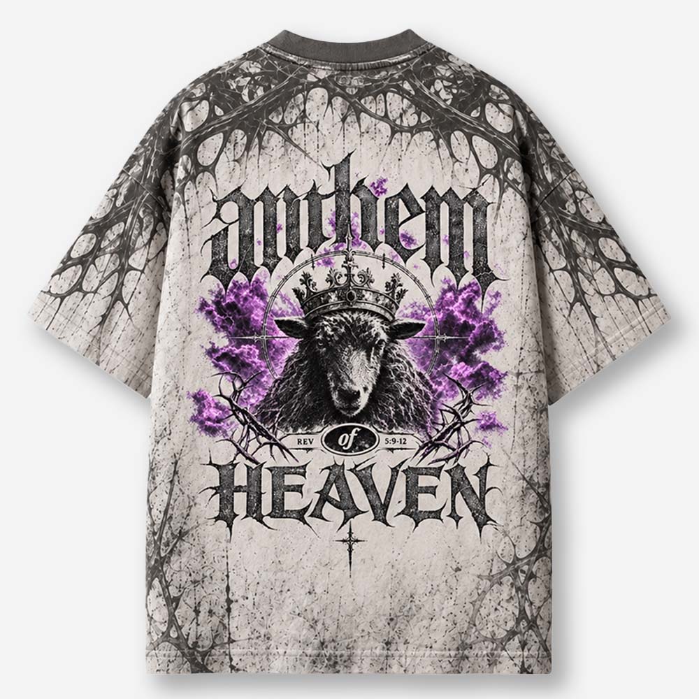 Crowned Lamb Eco Oversized Graphic Tees · GRS Certified
