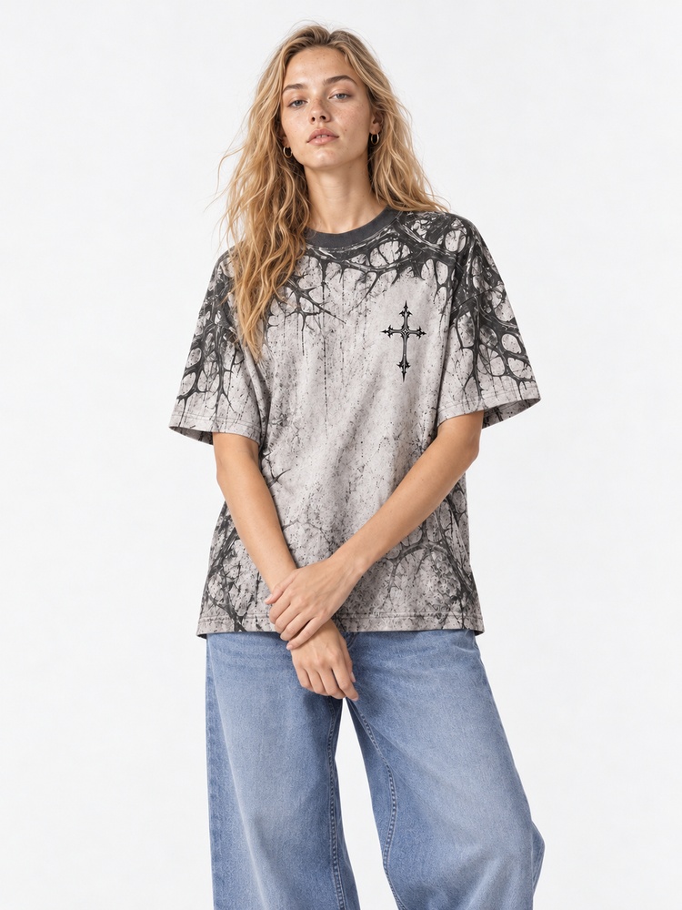 Crowned Lamb Eco Oversized Graphic Tees · GRS Certified