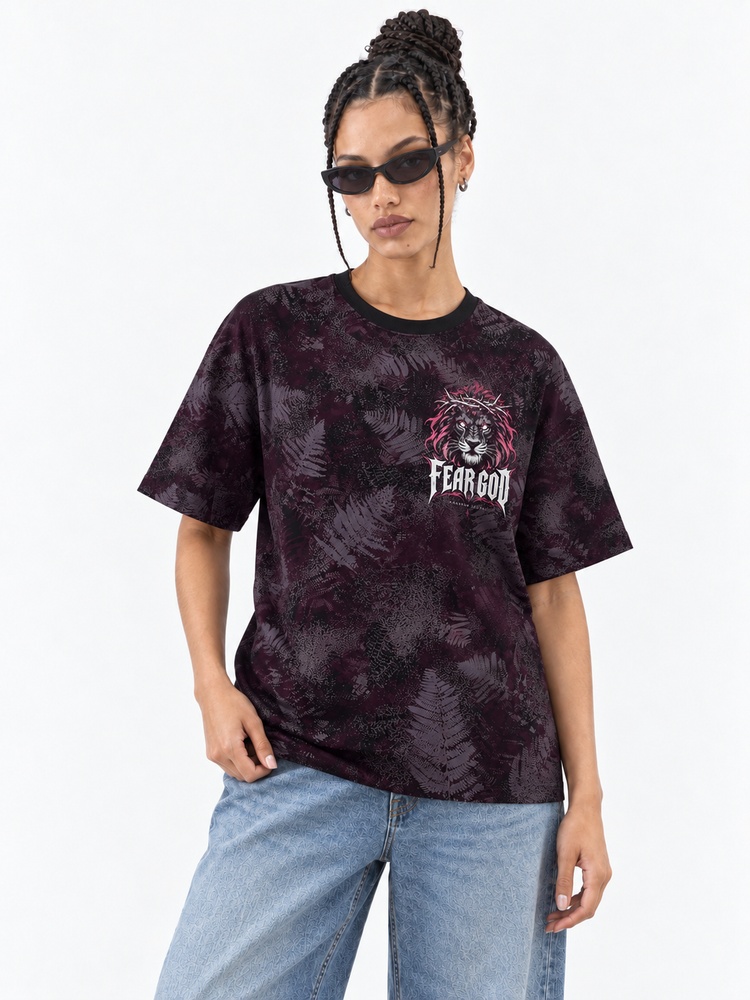 Crimson Beast Eco Oversized Graphic Tees · GRS Certified