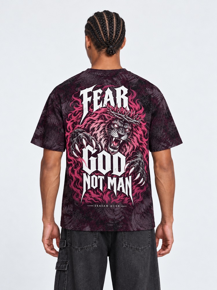 Crimson Beast Eco Oversized Graphic Tees · GRS Certified