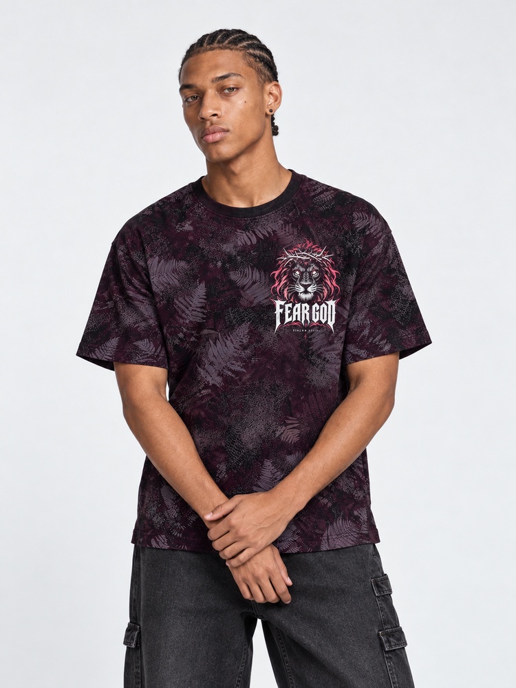 Crimson Beast Eco Oversized Graphic Tees · GRS Certified