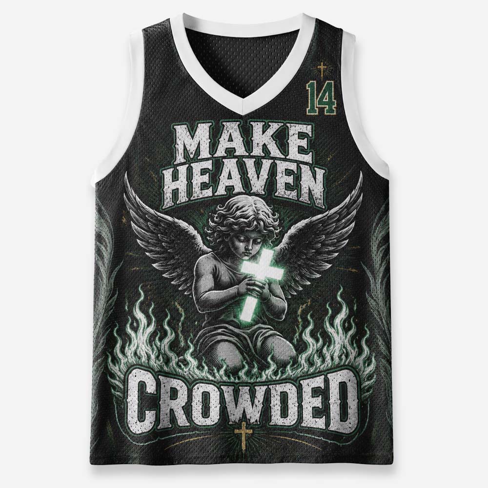 Angel Graphic Graphic Mesh Jersey Tank Top