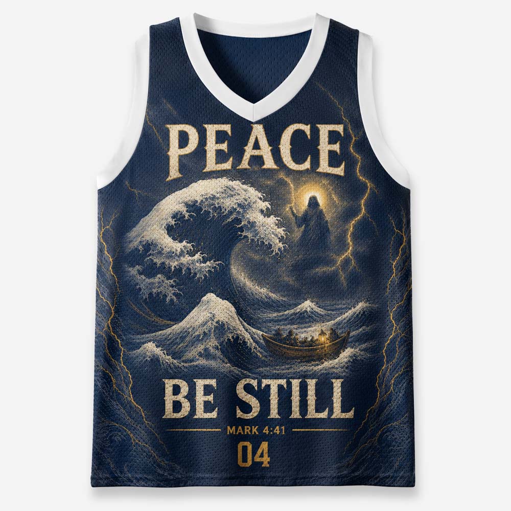 Peace Waves Graphic Mesh Jersey Tank Top