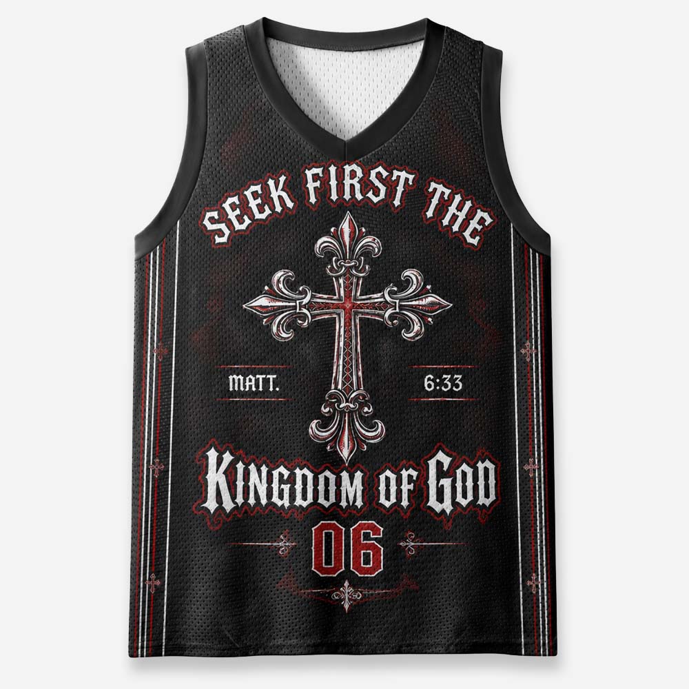 Kingdom Emblem Graphic Mesh Jersey Tank Top