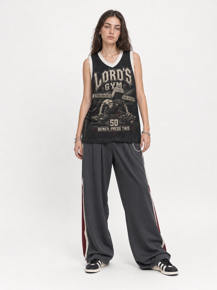 Bench Press Graphic Mesh Jersey Tank Top