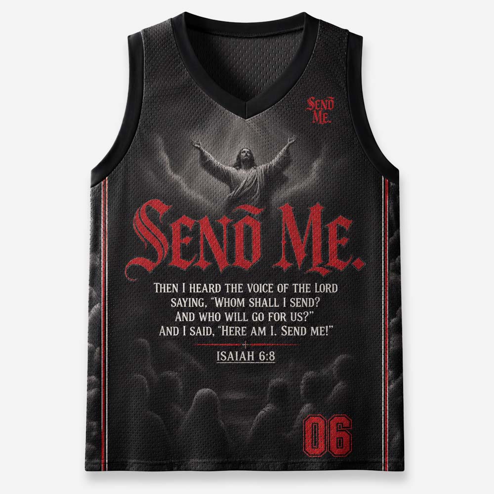 Send Me Graphic Mesh Jersey Tank Top