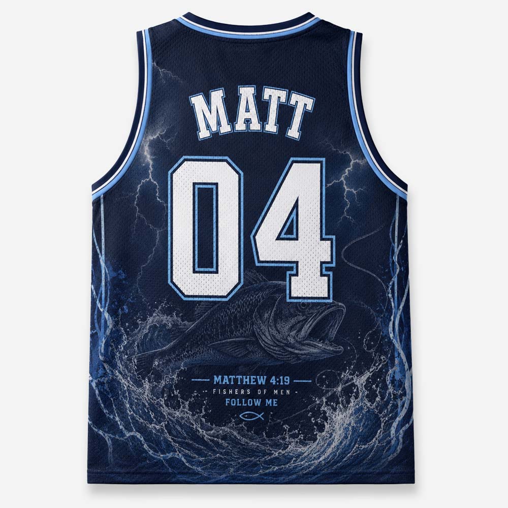 Storm Fish Graphic Mesh Jersey Tank Top