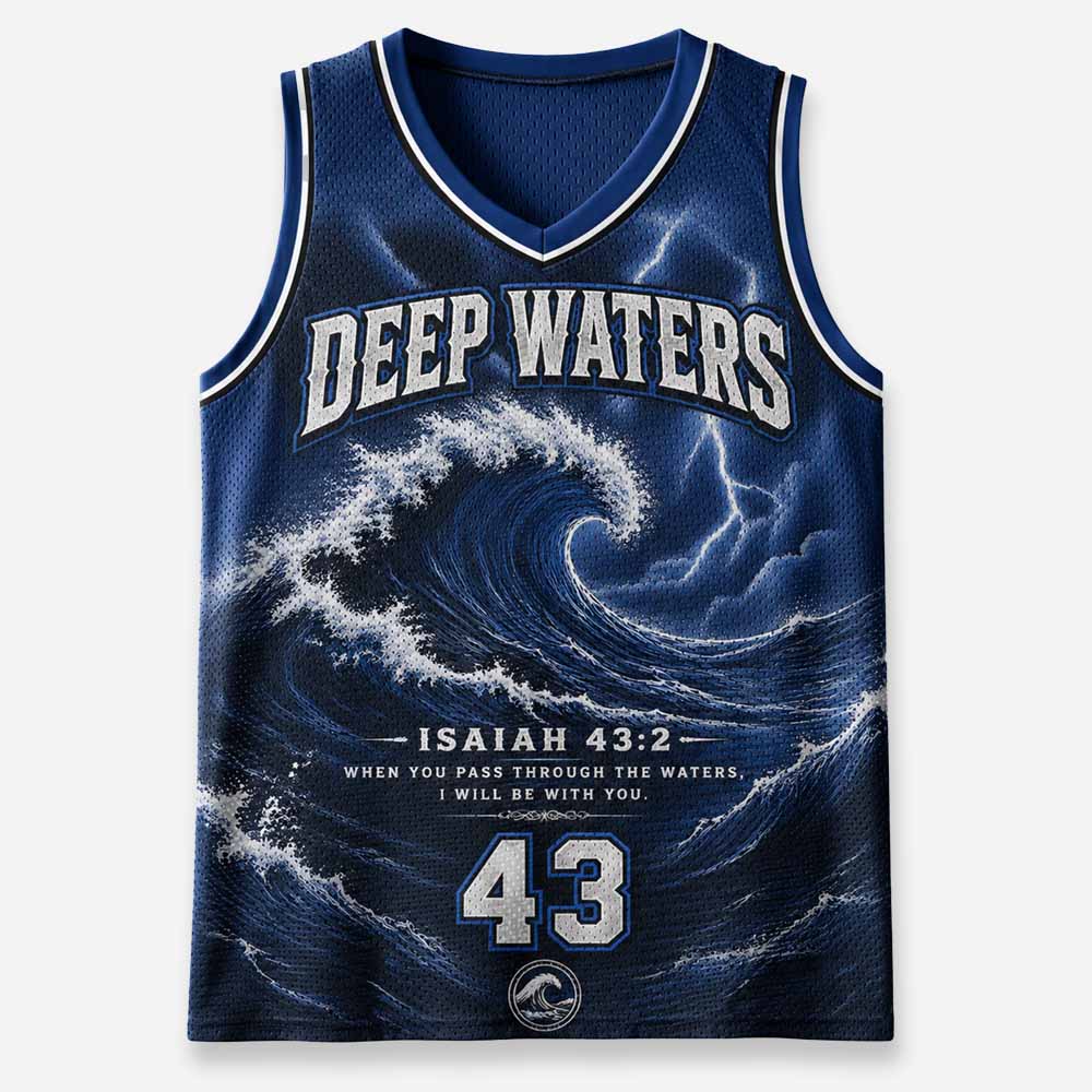 Deep Waters Graphic Mesh Jersey Tank Top
