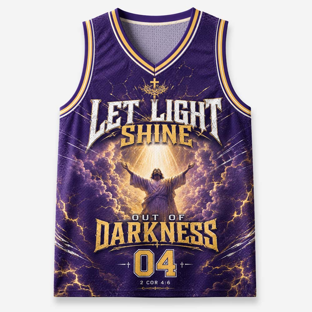 Let Light Shine Out Of Darkness Graphic Mesh Jersey Tank Top