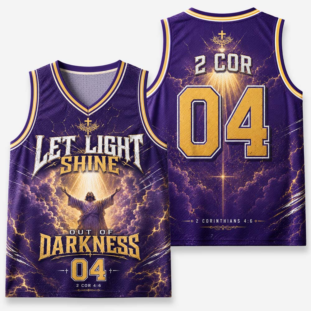 Let Light Shine Out Of Darkness Graphic Mesh Jersey Tank Top
