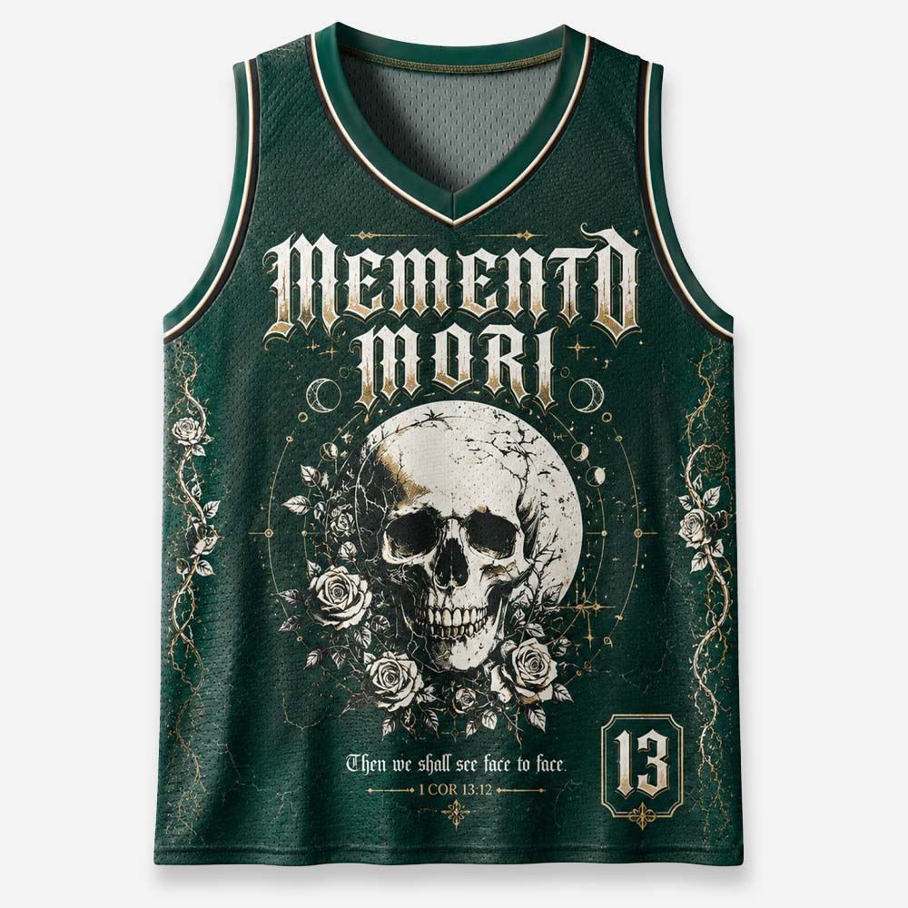 Memento Mori Graphic Mesh Jersey Tank Top