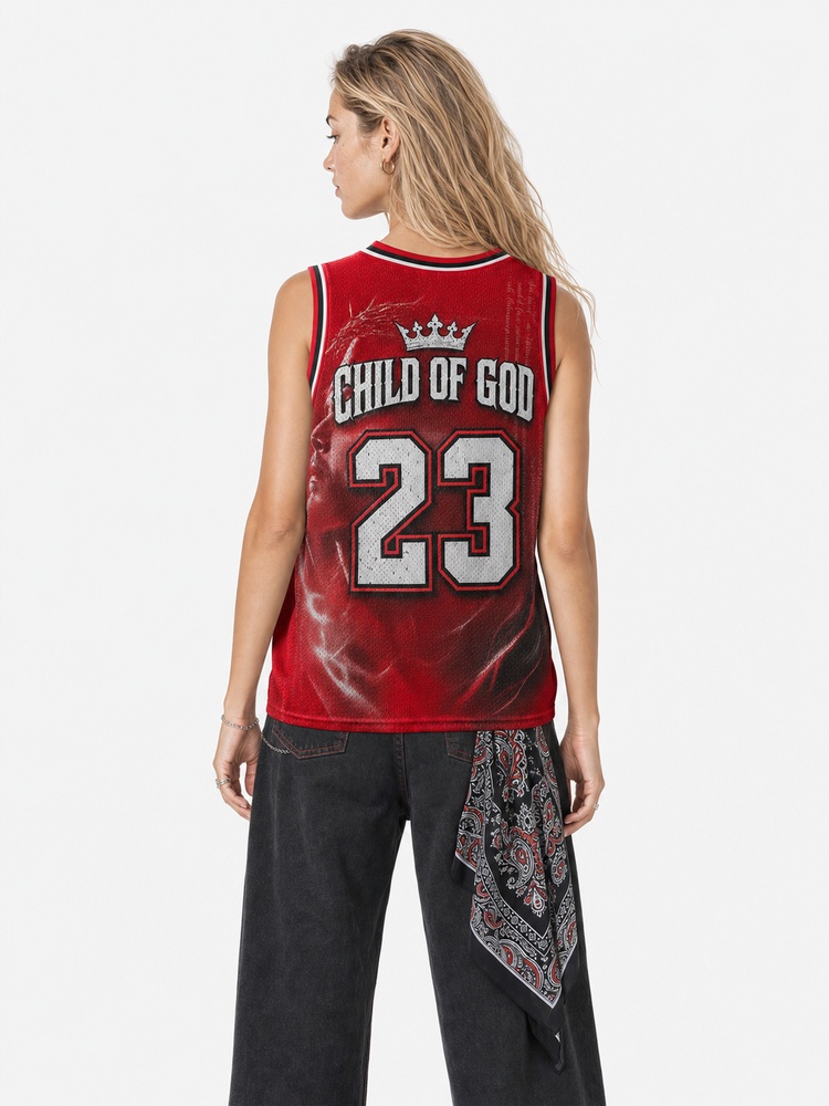 All Things Graphic Mesh Jersey Tank Top
