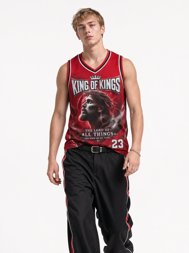 All Things Graphic Mesh Jersey Tank Top