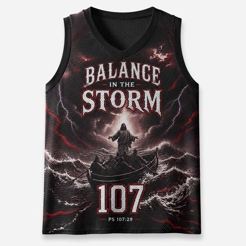 Balance in The Storm Graphic Mesh Jersey Tank Top