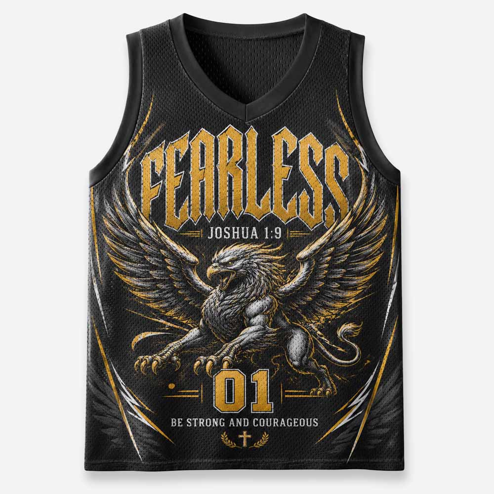 Fearless Graphic Mesh Jersey Tank Top