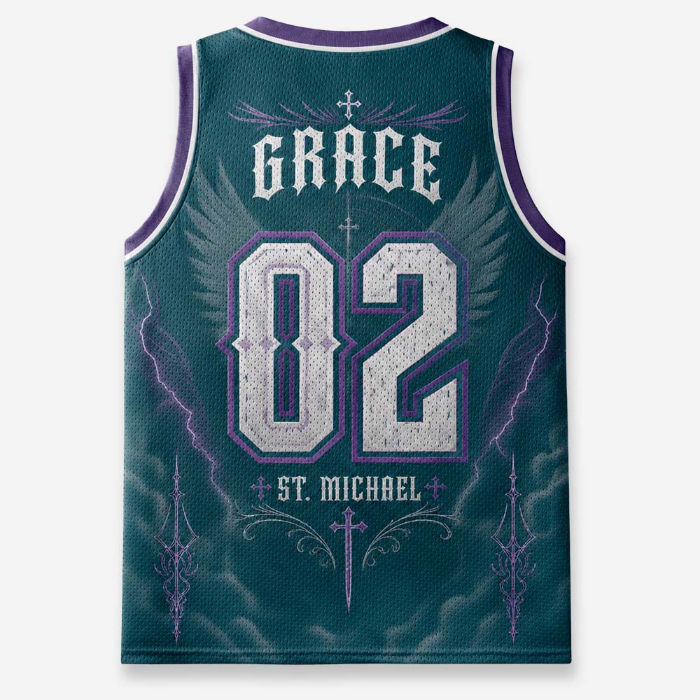 Angel Graphic Mesh Jersey Tank Top