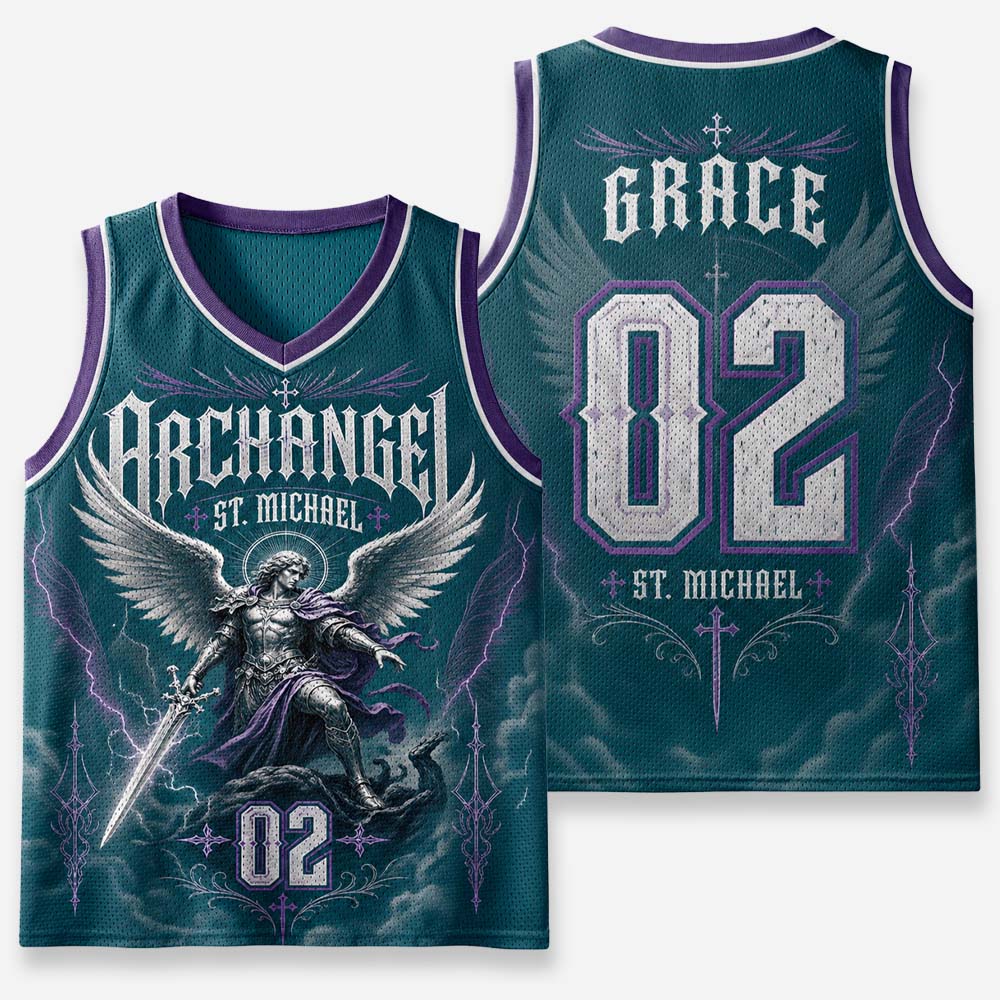 Angel Graphic Mesh Jersey Tank Top
