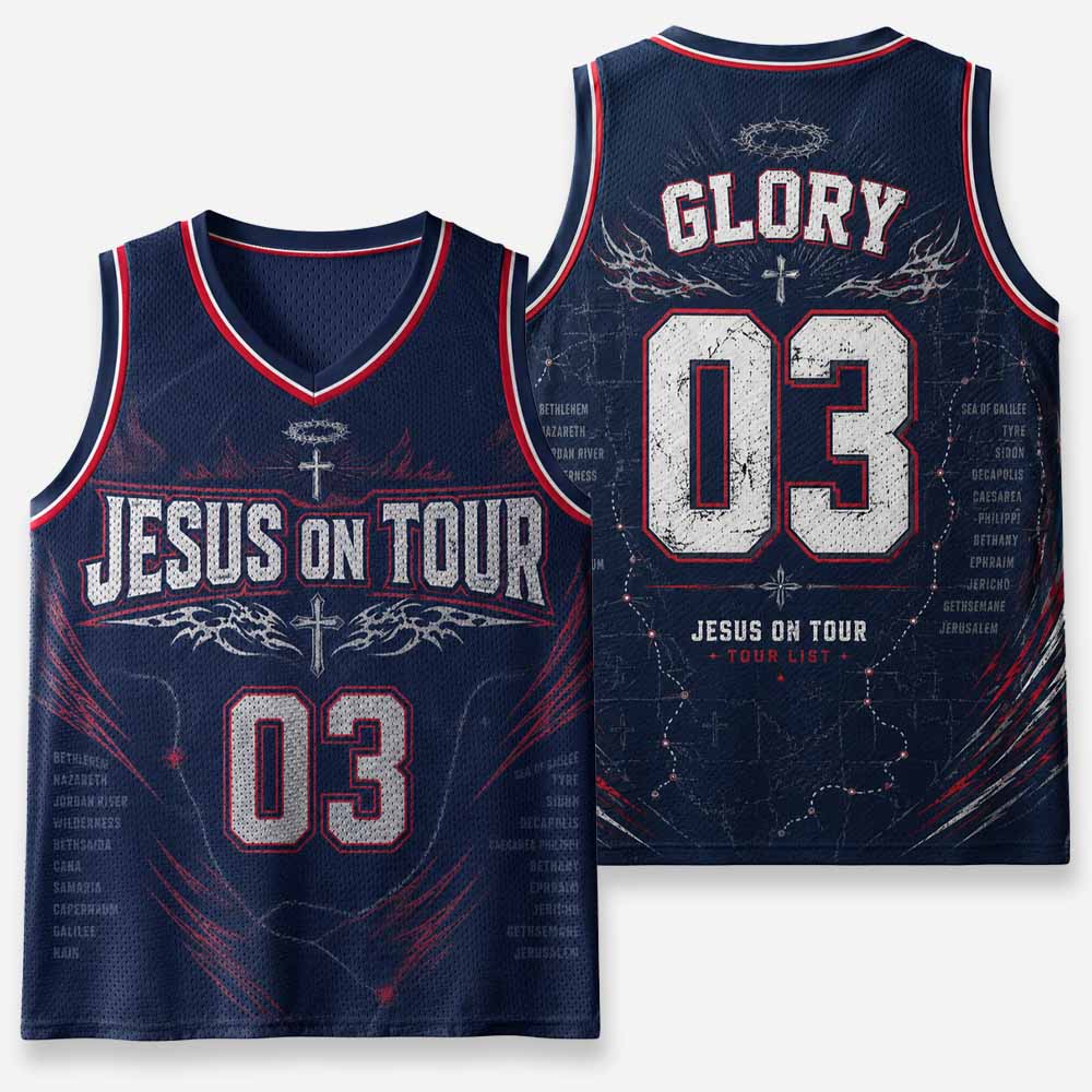 Tour List Graphic Mesh Jersey Tank Top