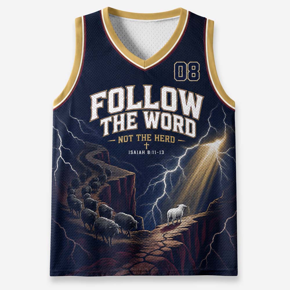Follow The World Graphic Mesh Jersey Tank Top