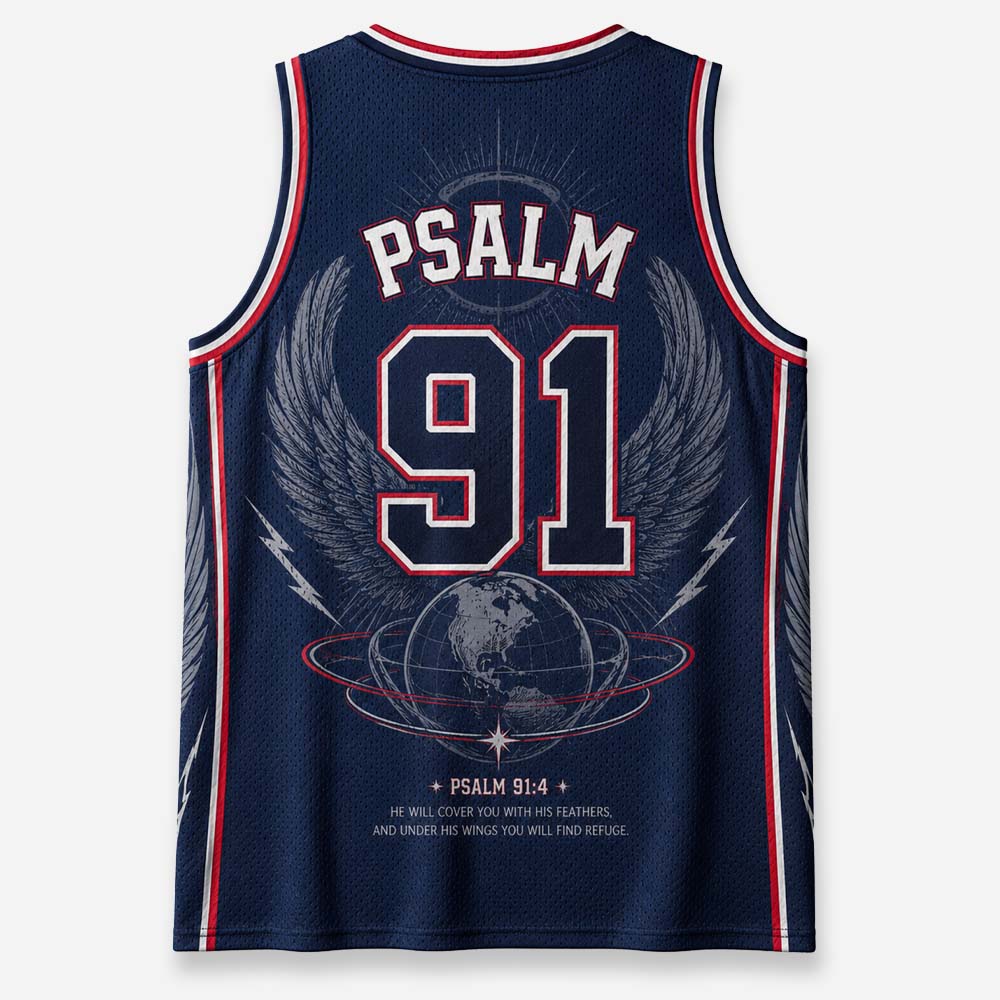 Winged Globe Graphic Mesh Jersey Tank Top