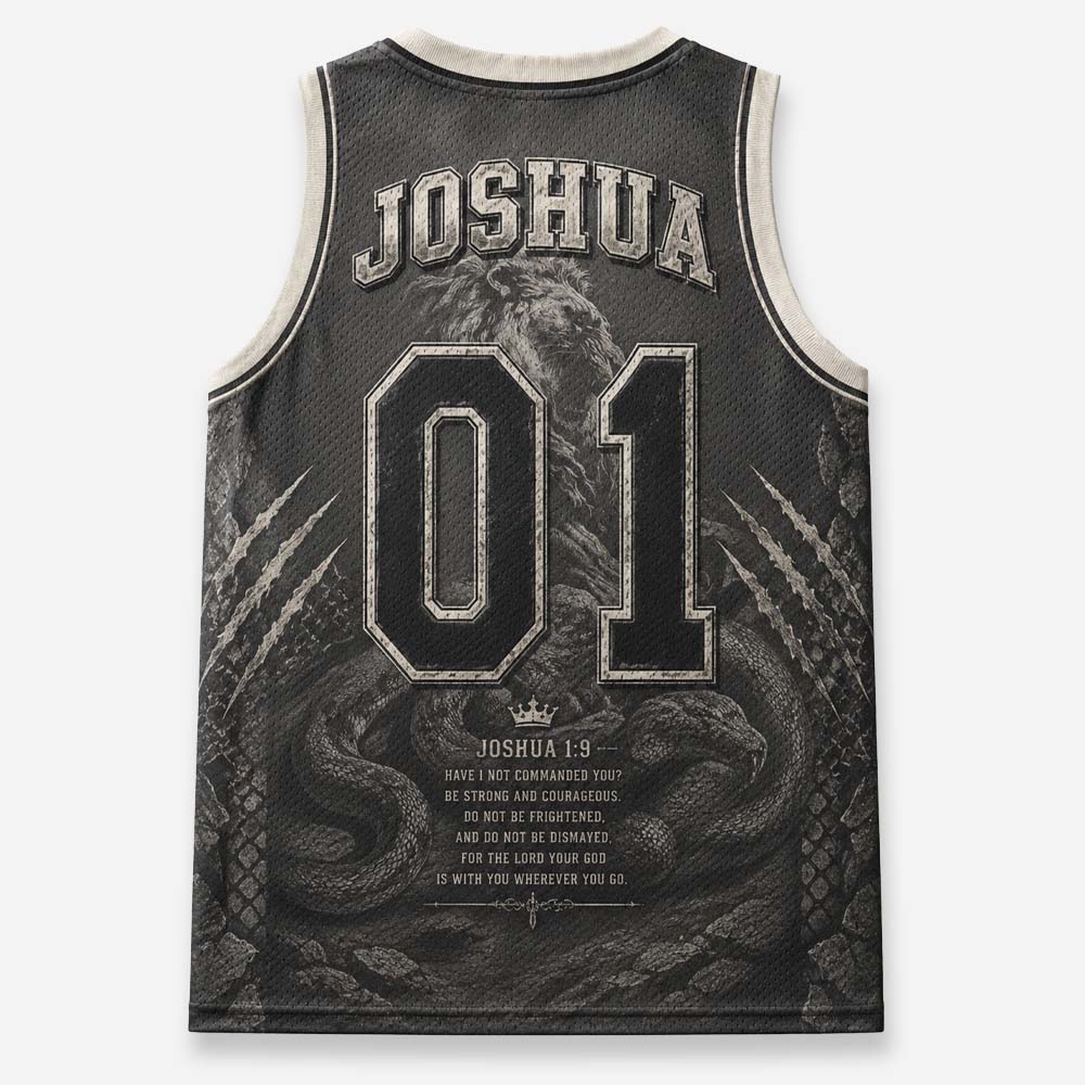 Strong and Courageous Graphic Mesh Jersey Tank Top