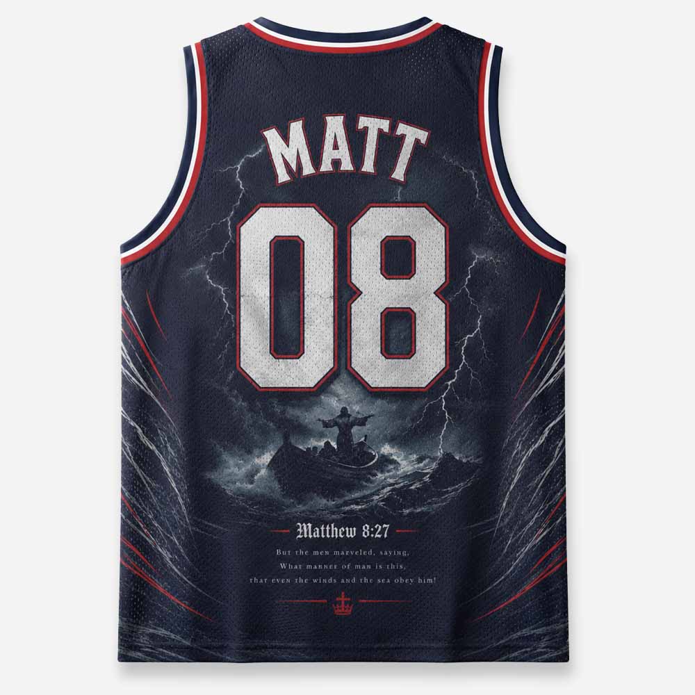 The Winds Obey Him Graphic Mesh Jersey Tank Top