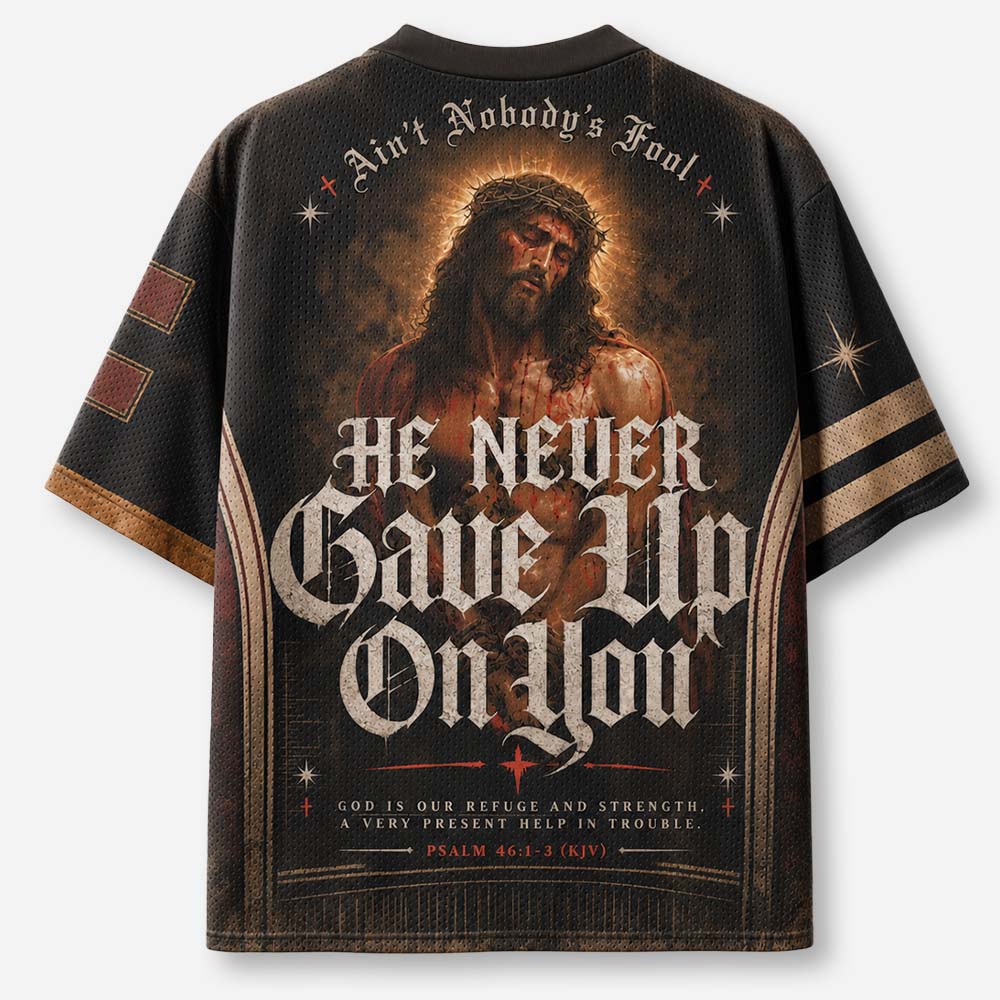 Never Gave Up Graphic Mesh Jersey