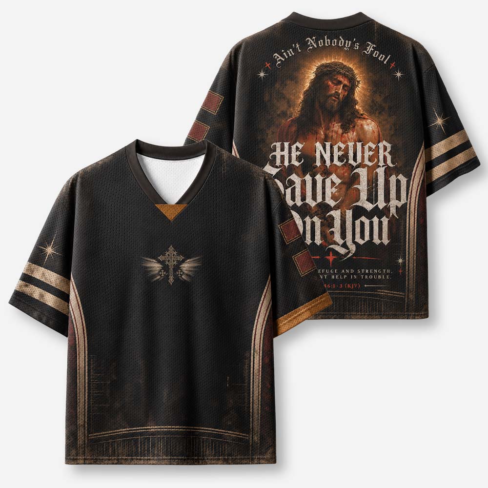 Never Gave Up Graphic Mesh Jersey