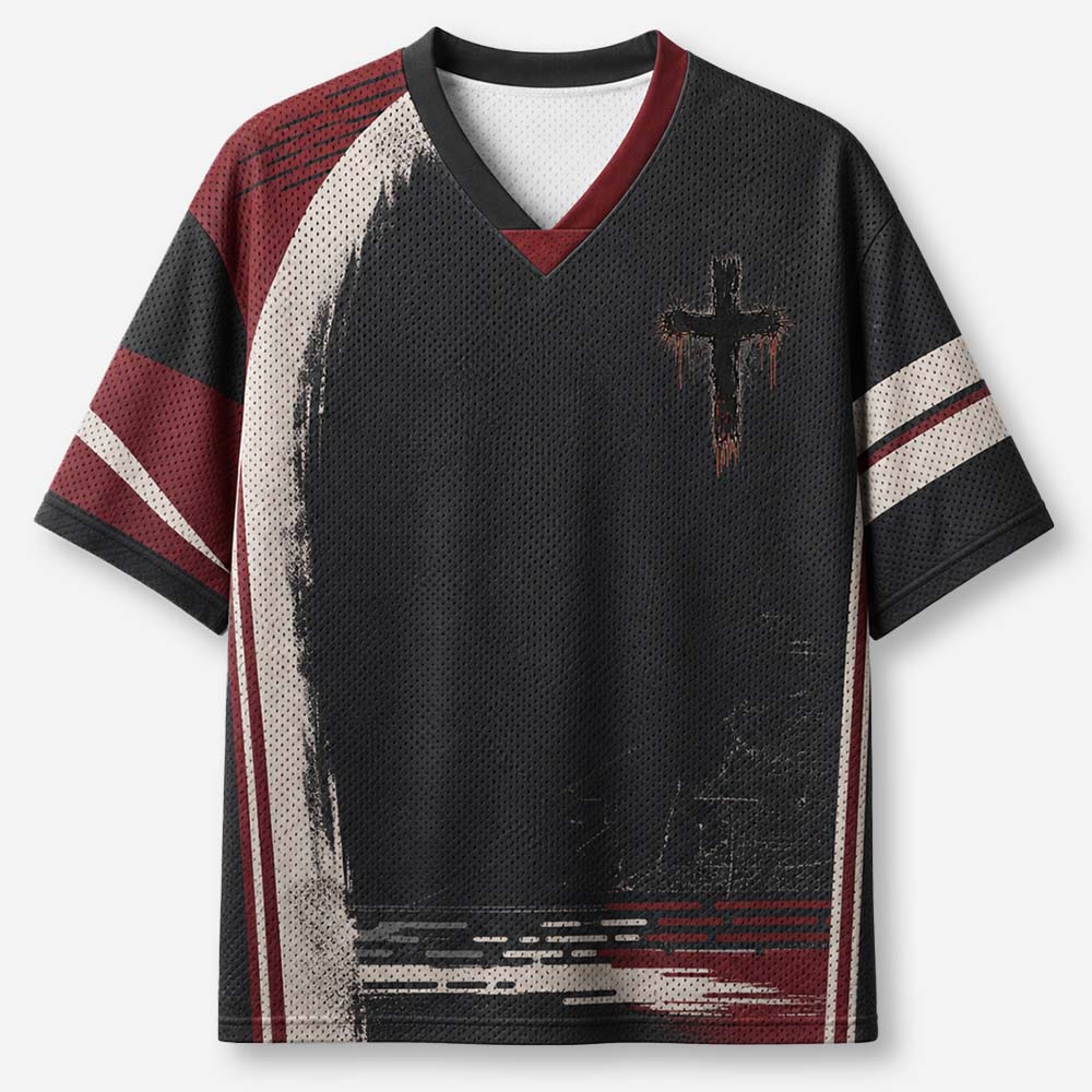 Blessed Cross Graphic Mesh Jersey