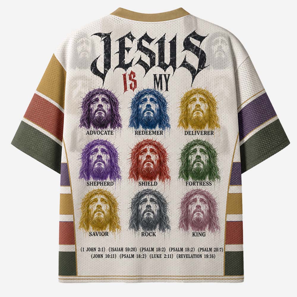Identity Portrait Graphic Mesh Jersey