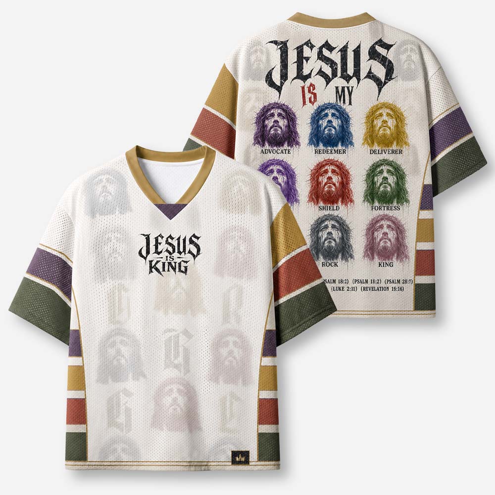 Identity Portrait Graphic Mesh Jersey