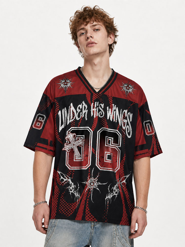 Eye Wings Graphic Mesh Jersey