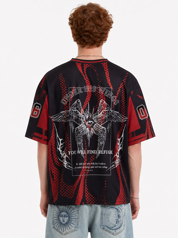 Eye Wings Graphic Mesh Jersey
