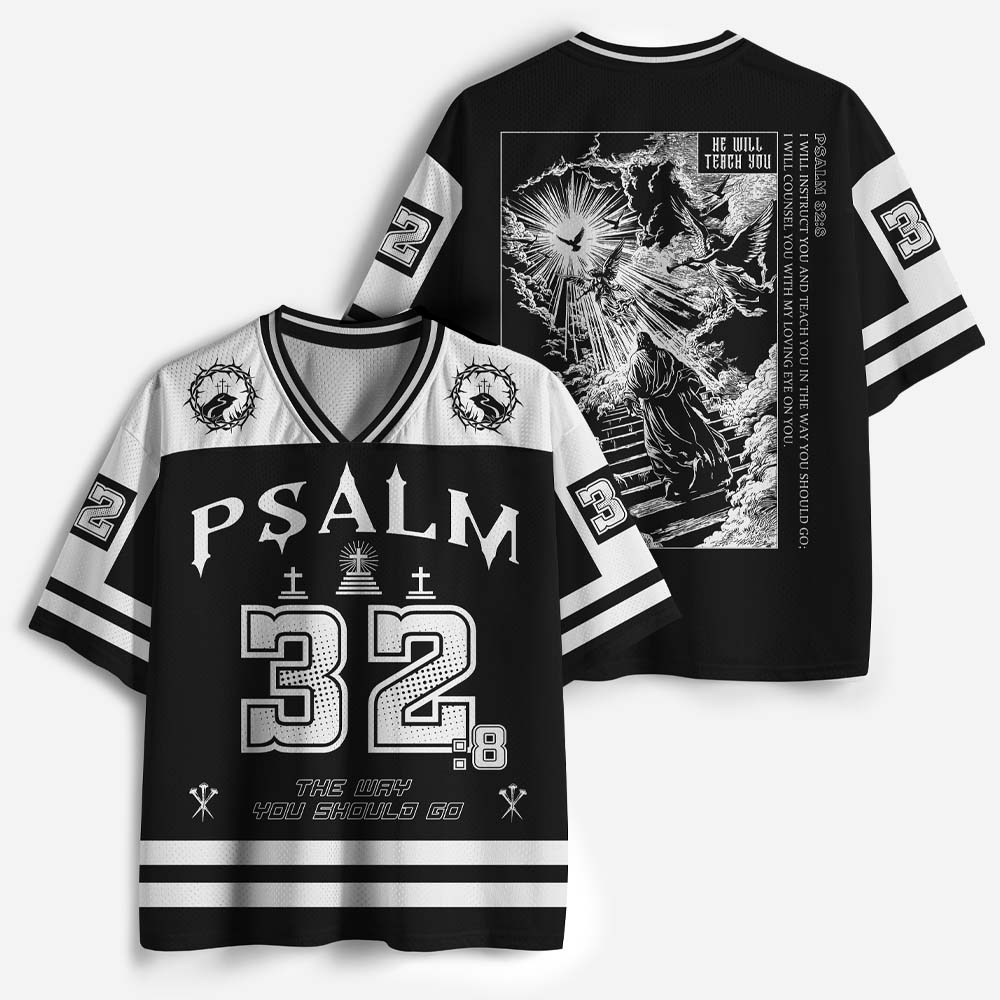 He Will Teach You Graphic Mesh Jersey
