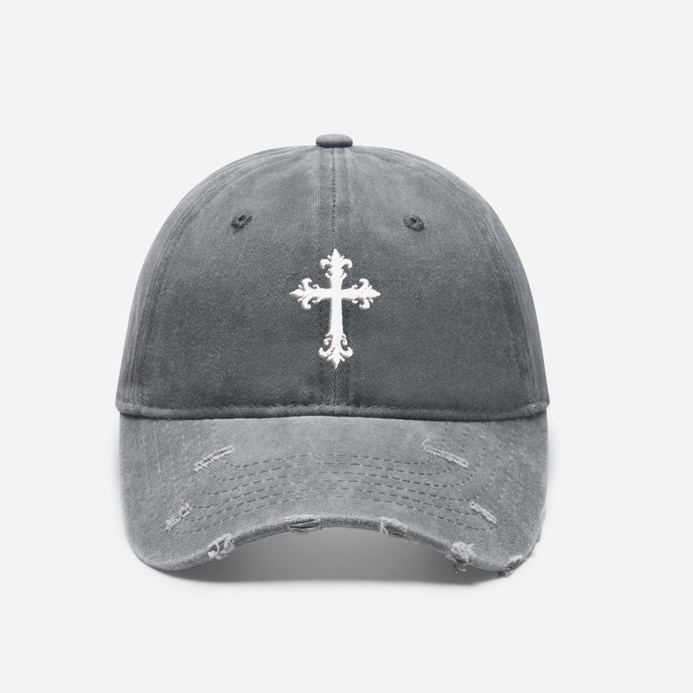 Gothic Emblem Vintage Washed Distressed Cap