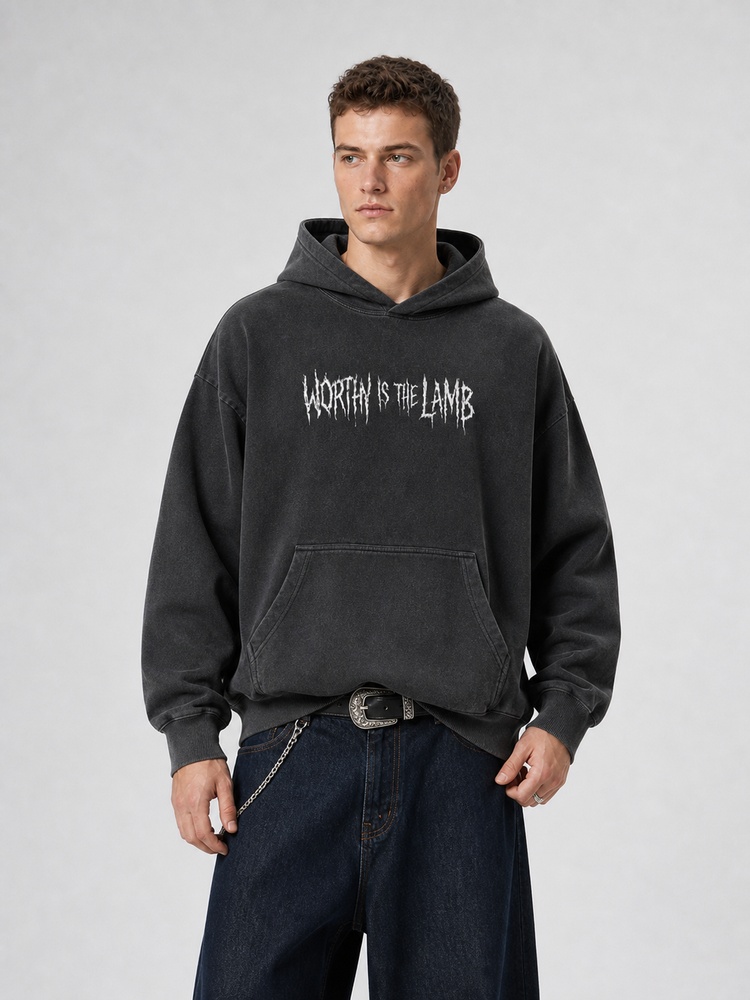 Lamb Worthy Vintage Washed Hoodie