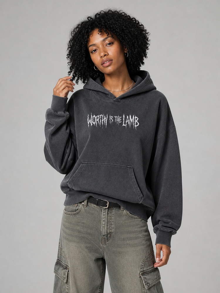 Lamb Worthy Vintage Washed Hoodie
