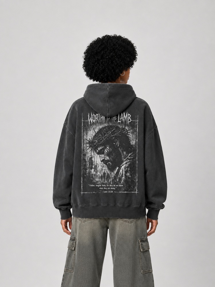 Lamb Worthy Vintage Washed Hoodie