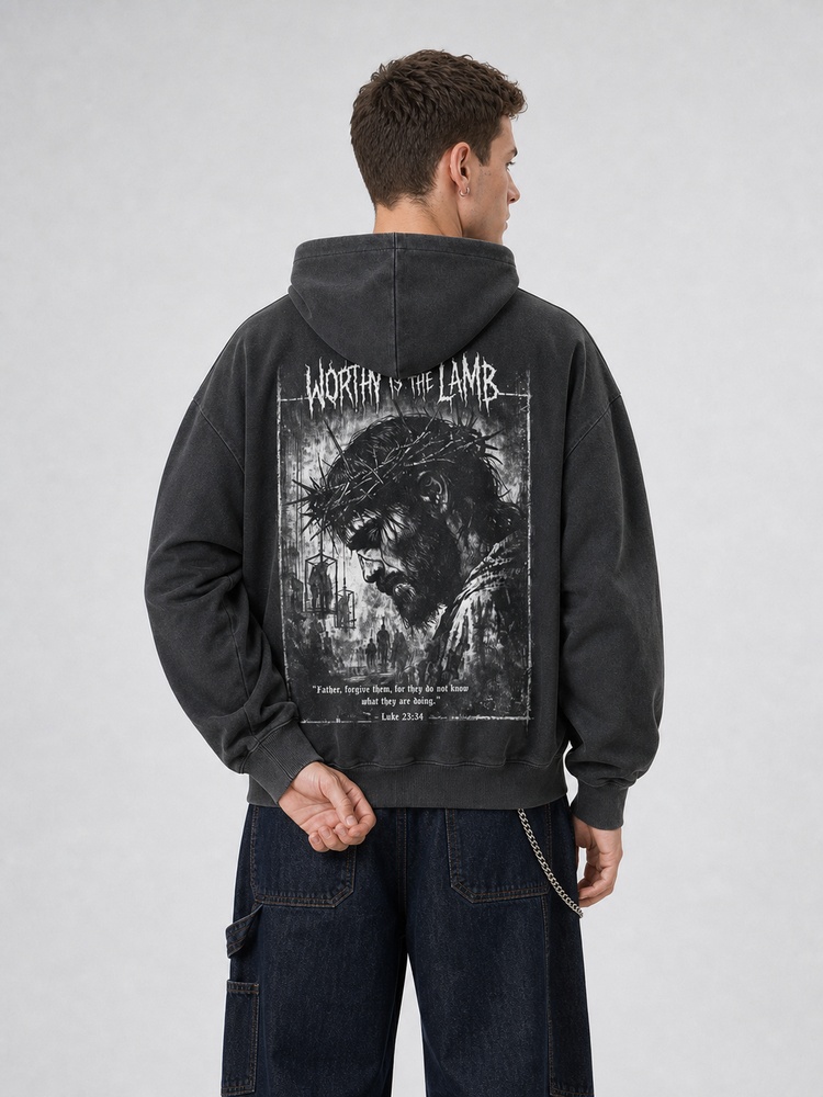 Lamb Worthy Vintage Washed Hoodie