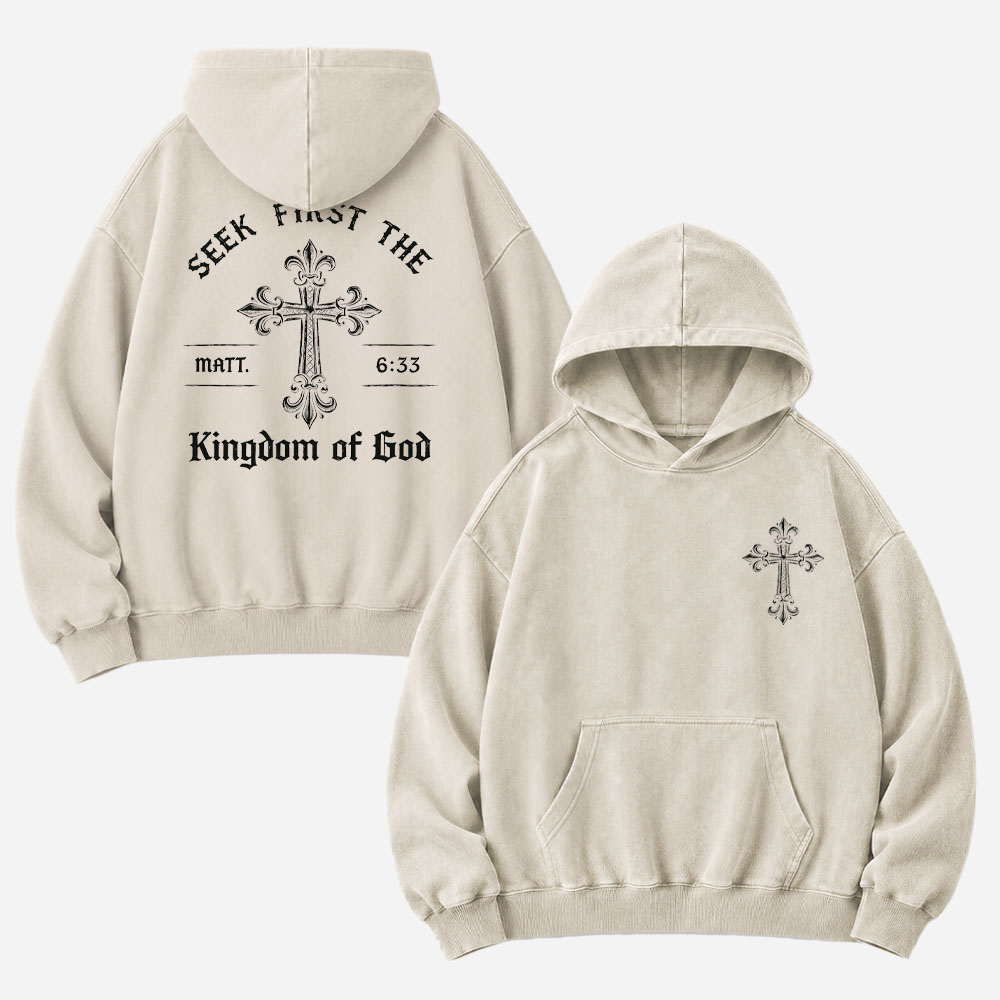 Kingdom Emblem Vintage Washed Hoodie