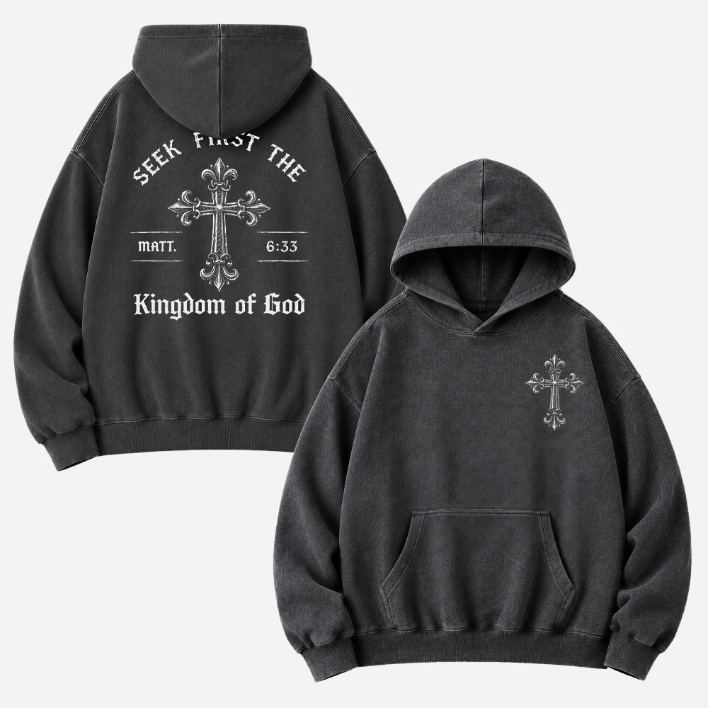 Kingdom Emblem Vintage Washed Hoodie