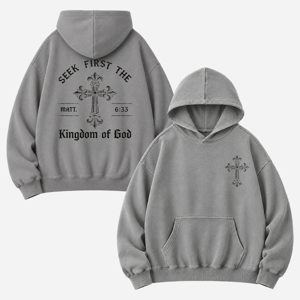 Kingdom Emblem Vintage Washed Hoodie