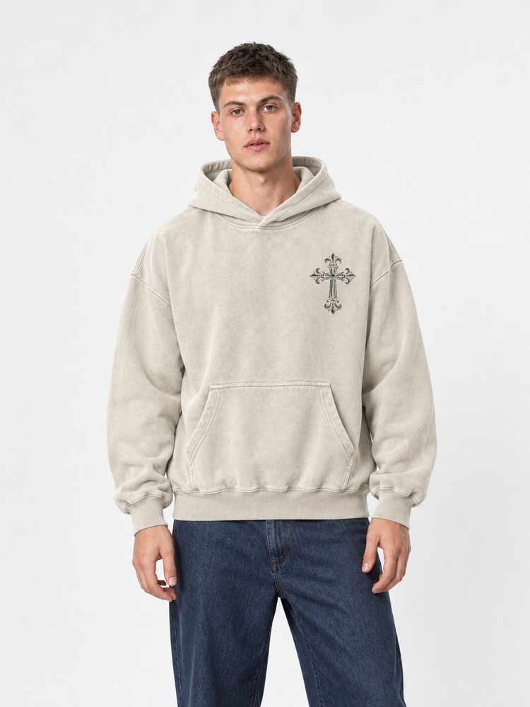 Kingdom Emblem Vintage Washed Hoodie