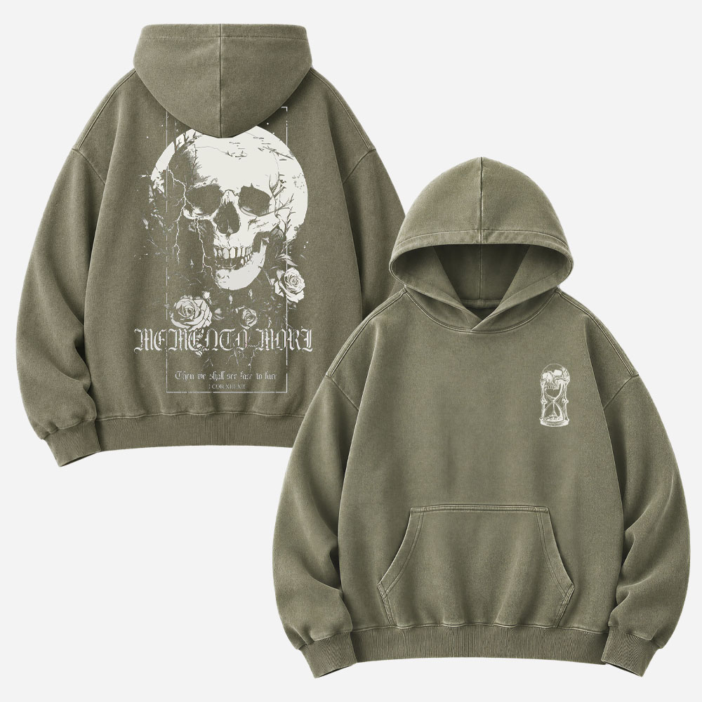 Memento Mori Vintage Washed Hoodie